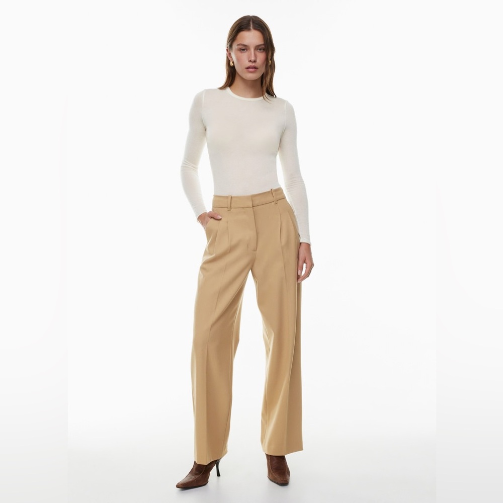 Aritzia Wilfred The Effortless Pant Gold Camel size 00